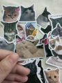 25 PCS Cute Cat Stickers Pack | Waterproof Vinyl | Kawaii Funny Cats | No Repeats | For Laptop, Bottle, Phone, Scrapbook. 