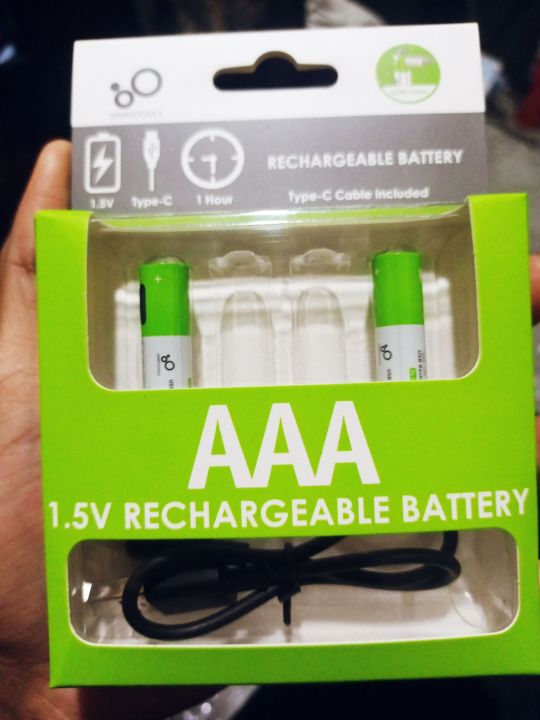 AAA 750 Mah /AA 2600 Mah 1.5V  Rechargeable Pencil Battery 2 Pcs