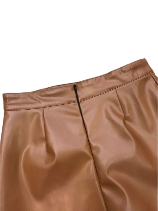 Synthetic%20Leather%20Skirt%20with%20Slit%20for%20Women%20-%20Image%205