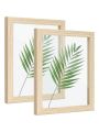 1 pis double sided transparent glass photo frame. 