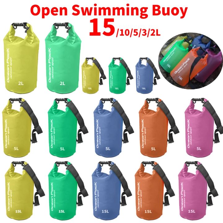 15/2L Buoy For Open Water Waterproof Bags Swimming Dry Bag Portable Adult Pool Buoy Float Dry Bag inflatable Swimming Buoy