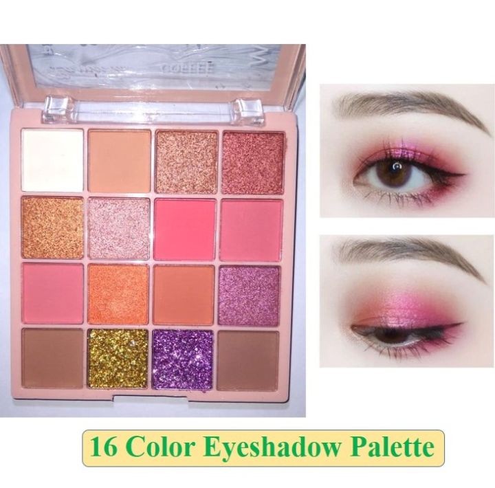 Lamilla Glittering Diamond Sequin Eyeshadow 16 Color Palette