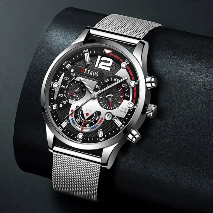 2023%20Fashion%20Mens%20Business%20Watches%20Luxury%20Stainless%20Steel%20Mesh%20Belt%20Quartz%20Wrist%20Watch%20Luminous%20Clock%20Men%20Casual%20Calendar%20Watch%20-%20Image%204