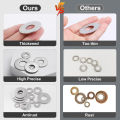 2/50X A2-70 304 Stainless Steel Flat Washers M2.5-M16 Large Size Oversize Big Wider Plain Gasket Flat Washer. 