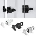 Automatic Self-Closing Latches Spring Slide Door Lock Aluminum Alloy Door Bolts Security Pull Ring Locks for Window,Gate,Cabinet. 