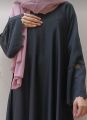 black colour imported nida fabric latest abaya with premium quality nug work on sleeves and front. 