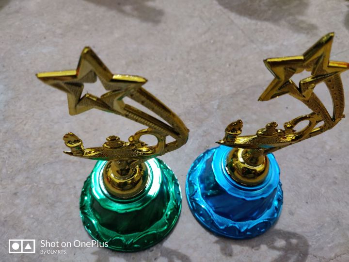 gold trophy 🏆 pair of 2