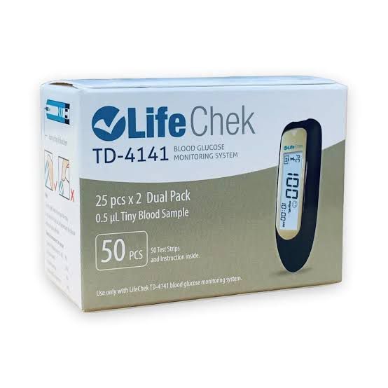 Life Chek TD 25 & 50 pes blood glucose test strips