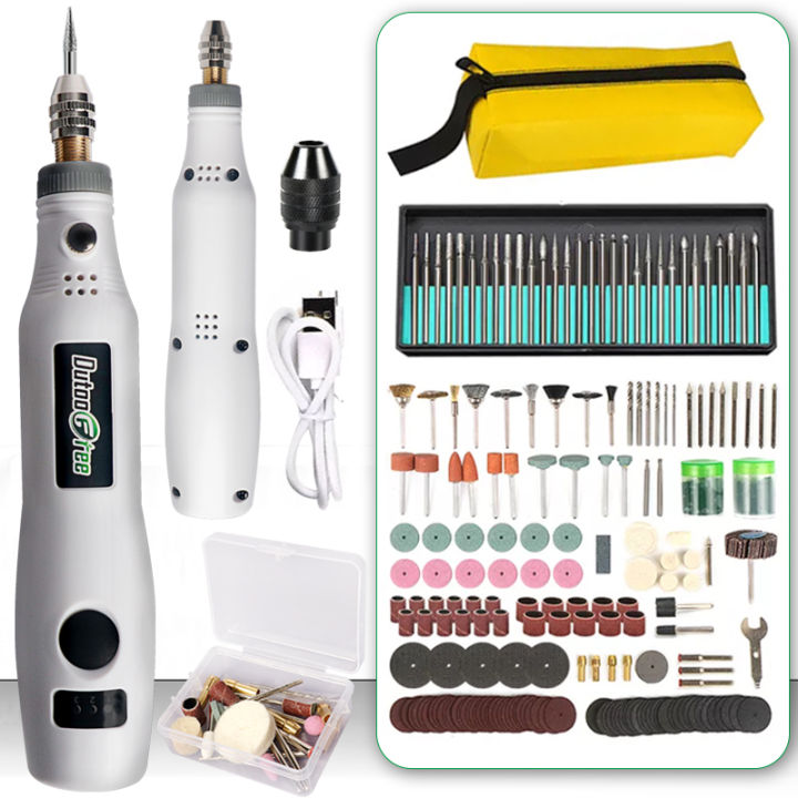 3 Speed USB Cordless Rotary Tool Dremel DIY Mini Drill Engraving Pen ...