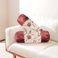 Brocade Floral Printed Neck Roll Cushion Cover. 