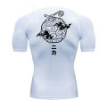 Graphic Short Sleeve Compression Shirt for Men Summer Athletic Quick Dry Tshirt Gym Workout Running Tees Tops Sporty Baselayers.
