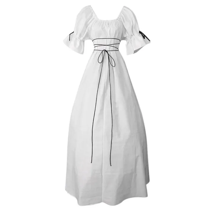 Women's%20Medieval%20Retro%20Style%20Princess%20Dress%20Square%20Neck%20Short%20Sleeve%20Tie%20Long%20Dresses%20Halloween%20Cosplay%20Evening%20Party%20Dresses%20-%20Image%207