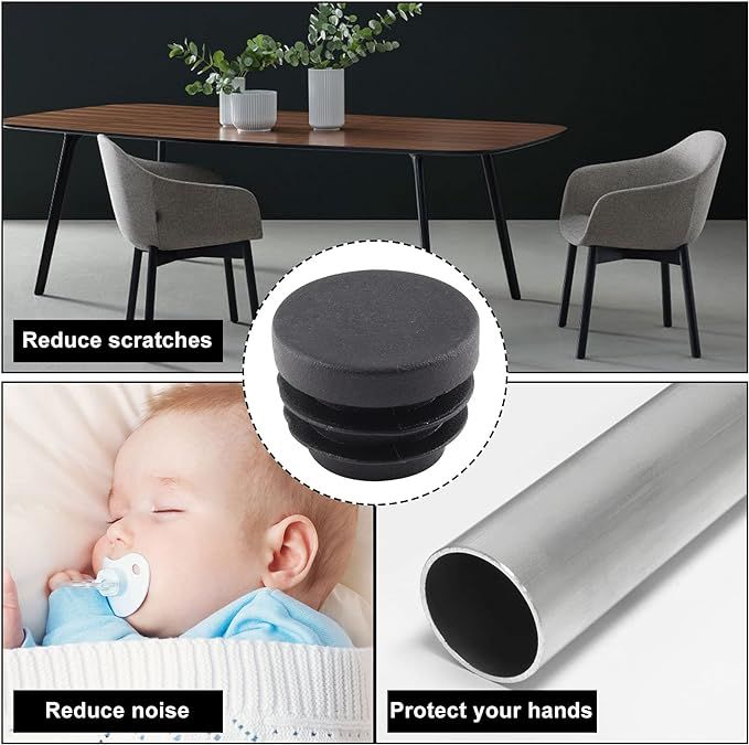 8%20PCS%20Black%20Round%20Plastic%20Blanking%20End%20Cap%20Tube%20Pipe%20Inserts%20Plug%20Bung%20Insert%20Stopper%20For%20Chair%20Leg%20Pipe%20tapon%20tubo%20-%20Image%203