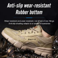 Work Shoes Hollow Breathable Steel Toe Boots Lightweight Safety Work Shoes Anti-slippery For Men Women Male Work Sneaker. 