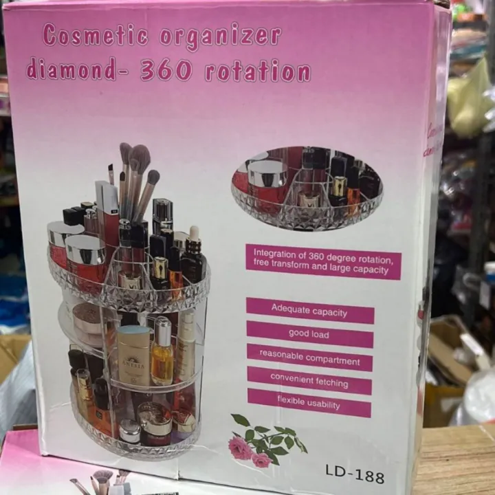 360%20Rotating%20Large%20Size%20Acrylic%20Diamond%20Shape%20Cosmetics/Jewellery%20(with%20Box%20Packing)%20-%20Image%202