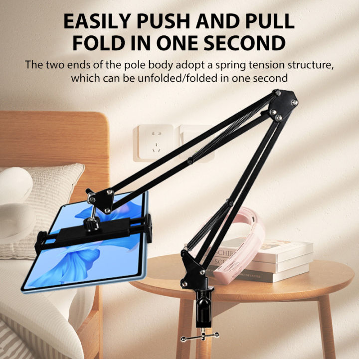 Rotatable%20Tablet%20Stand%20Phone%20Stand%20Long%20Arm%20Metal%20360%C2%B0%20Adjustable%20Holder%20For%20iPad%20for%204%20to%2011%20inch%20%20iPhone%20%20%20-%20Image%203