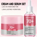 YOUNGCOME  70% Niacinamide Facial Serum &Facial Cream Set Fade Melanin Moisturzing Shrink Pores Smooth Brightening Skin Care. 
