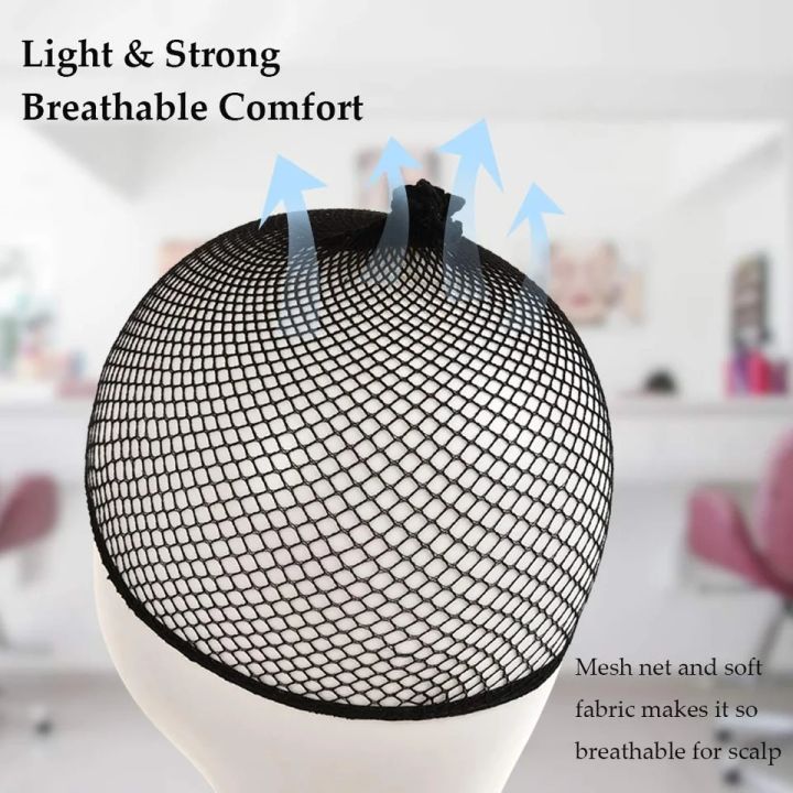 6%20Pcs%20Stretchable%20Elastic%20Hair%20Net%20Black%20Liner%20Weaving%20Cap%20Comfortable%20Hairnets%20Open%20Ended%20Fishnet%20Wig%20Cap%20High%20Quality%20pen%20gpt%20-%20Image%203