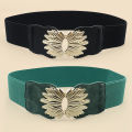 High Elastic Women's Belt Bohemian Elastic Pu Belt Women's Elastic Tight Waist Belt Jeans Dress Elastic Wide Belt.