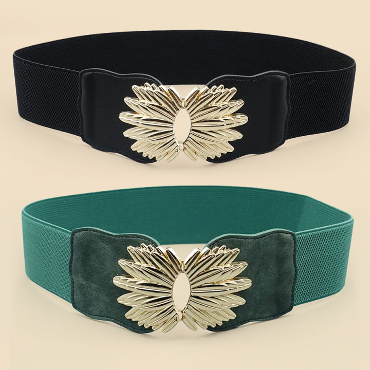 High Elastic Women's Belt Bohemian Elastic Pu Belt Women's Elastic Tight Waist Belt Jeans Dress Elastic Wide Belt
