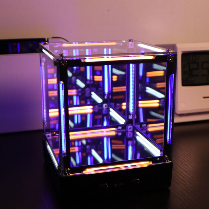 4D Hypercube LED Night Light DIY Wireless Table Lamp for Gamer Room ...