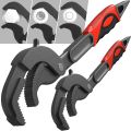 Adjustable Pipe Wrench Set, 10" & 15" Plumbing Tools for 0.55"-2.48" Nuts, Pipes, Basin Wrench Use. 