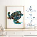 Turtle  Wooden Jigsaw Puzzles for Adults Kids,Animal Shaped Pieces Jigsaw Puzzles Toys with Package,  Christmas  Home Decor. 