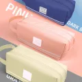 Large Capacity Pencil Cases Double Layer Simple Canvas Bags for Girls Back to School School Office Supplies Stationery. 