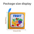 4 Pages Enlightenment Early Learning Books Children Black and White Cloth Book for Kids Montessori Educational Toys.