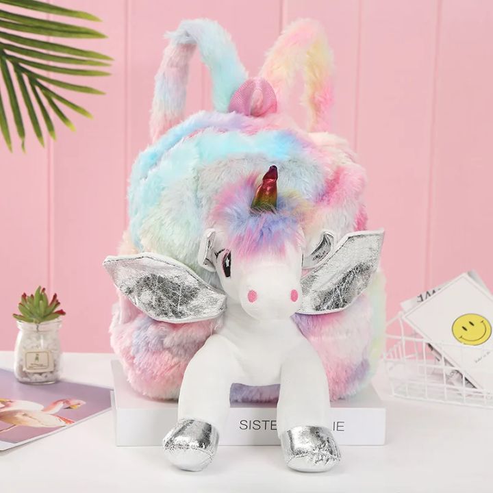 Unicorns%20Cartoon%20School%20Book%20Bag%20Backpacks%20Cute%20Fashion%203D%20Fur%20Backpacks%20For%20Girls%20Travel%20Backpack%20Children%20Schoolbag%20Kids%20Gift%20-%20Image%203