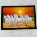 Horse Photo Frame | 7 Horse Photo Frame | 12x18 size | Black Frame  | Wall decor. 