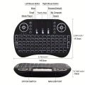 RGB Mini Wireless Keyboard with Touchpad Mouse - Bluetooth & 2.4GHz Small Wireless Keyboard for Smart TV, PC, Android TV Box - Black. 