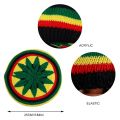 Jamaican Multi-colour Printed Knitted Hat Bob Rasta Beanie Hats Hip Hop Cap Men Women Caribbean Fancy Dress Reggae Beret Cap.