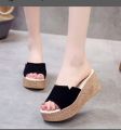 korean thik wedge  flat height sendel shoe for women. 