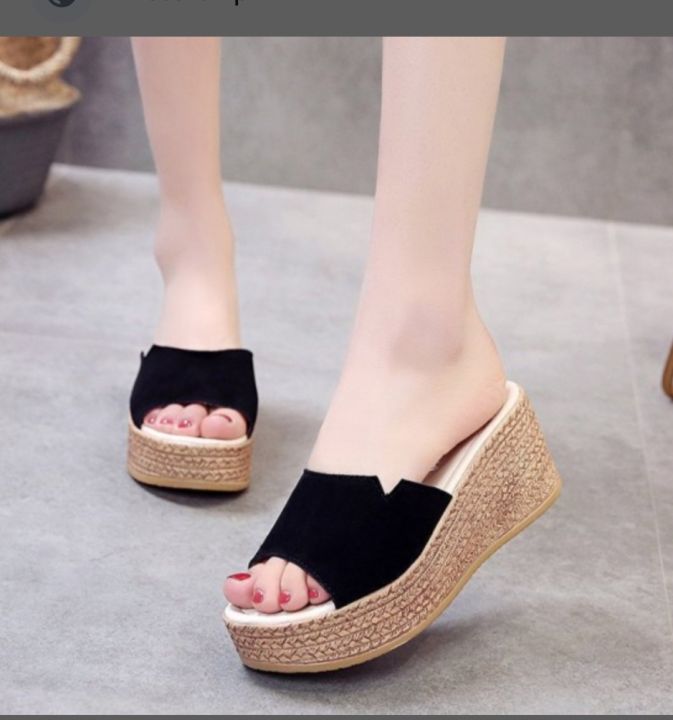 korean%20thik%20wedge%20%20flat%20height%20sendel%20shoe%20for%20women%20-%20Image%202