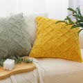 Twist KnittingPlush Pillow Case Vintage Knitted Cushion Cover Simple Cushion Plush Pillowcase Headboard Back. 