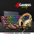 RGB Gaming Keyboard and Mouse and Headphones Combo with FREE Mousepad in Low price ~ Mechanical Feeling Gaming Key Board with 7 light RGB Gaming Mouse ~ Wired Keyboards for Mobile Gaming, Pubg, Laptop, PC, Minecraft, Xbox - 112 Keys - By FunBug. 