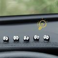 Black ELF Car Interior Trim Center Console Mirrors Door Handle Decoration Car Accessories Cute Ornament Electric Car Ornament.. 