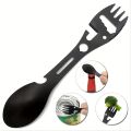 Multifunctional Whistle Knife Outdoor Camping Survival Spork Kitchen Multifunctional Wrench Bottle Opener Spoon.. 
