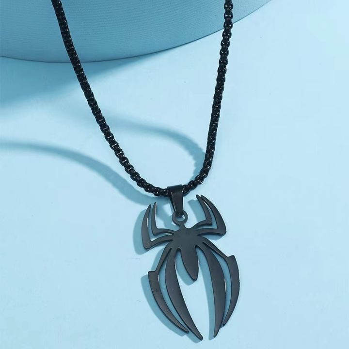 Spider%20Shape%20Cosplay%20Necklace%20Men%20Stainless%20Steel%20Pendant%20Chain%20Choker%20Jewelry%20Accessories%20Props%20%20-%20Image%203