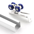 2pcs/set Sliding Door Roller Hardware Slide Doors Pulley 4/8 Wheels  Rail Track. 