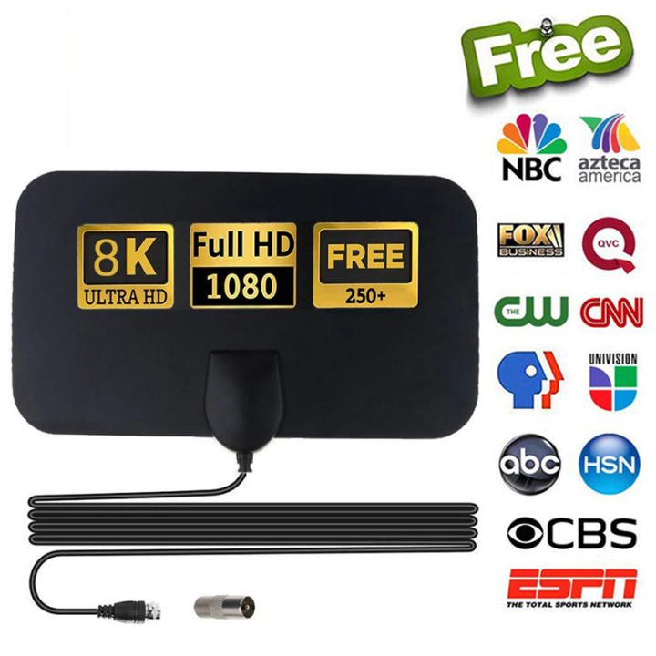 4K TV Antenna 1080P DVB-T2 Booster HD For Global Digital TV RV outdoor 50Miles Car Antenna Indoor TV FM Radio Channel Tv Antenna