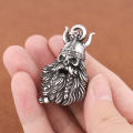 Retro Style Viking Warrior Pattern Guardian Bell Pendant Punk Hip Hop Necklaces Motorcycle Bicycle Bell Accessory Jewelry . 