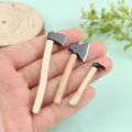 3Pcs/set Mini Wood Metal Chopper Hatchet Dollhouse Miniature Tools. 