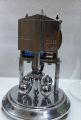 (A). Vintage Kern Sohne Anniversary Clock Glass Dome Mantel Clock. (A). 