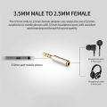 Jack 3.5 mm to 2.5 mm Audio Adapter 2.5mm Male to 3.5mm Female Plug Connector for Aux Speaker Cable Headphones Micphone Jack 3.5. 