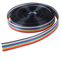 NEW 5 meters/lot Ribbon Cable 10 WAY Flat Cable Color Rainbow Ribbon Cable Wire. 