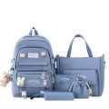 Student Cartoon Schoolbag Girls Forest Simple Large Capacity Children Backpack Solid Color Spine Protection Korean Waterproof. 