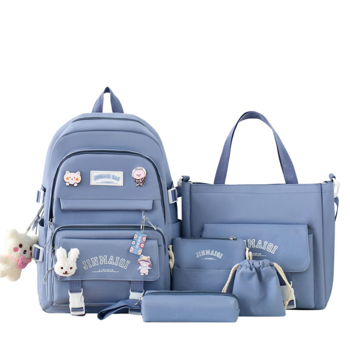 Student%20Cartoon%20Schoolbag%20Girls%20Forest%20Simple%20Large%20Capacity%20Children%20Backpack%20Solid%20Color%20Spine%20Protection%20Korean%20Waterproof%20-%20Image%203