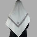 Men Arabic premium off-white & Black Yemeni Romal - Shemagh Had Scarf Winter collection. 